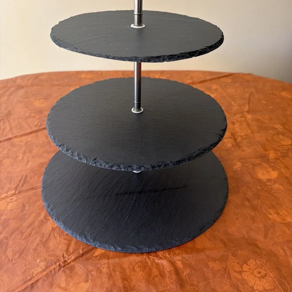 La Z Boy Slate 3 Tier Serving Tray Stand 12